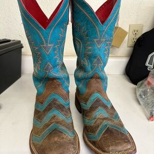 Macie Bean Turquoise and Red Boots